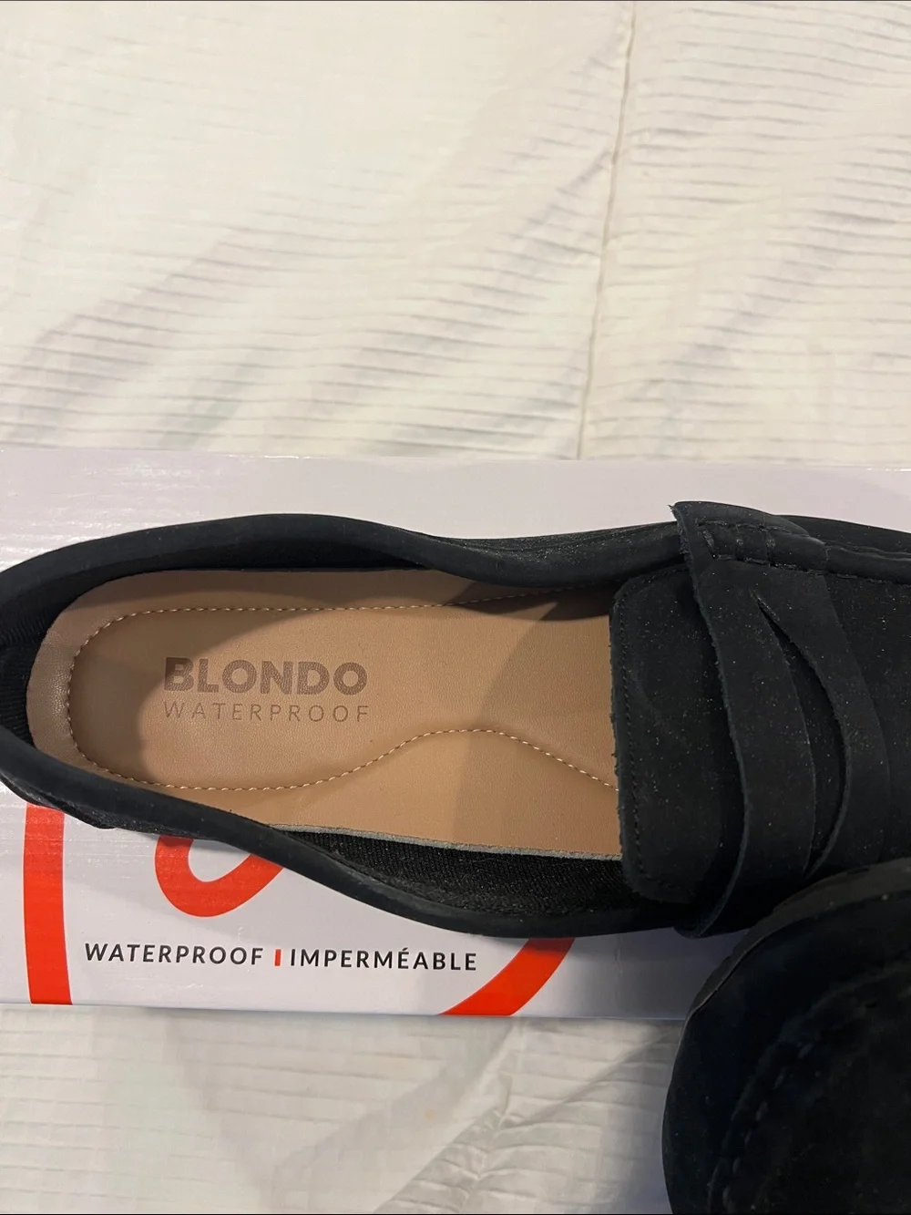 Blondo Black Suede Penny Loafers for Women